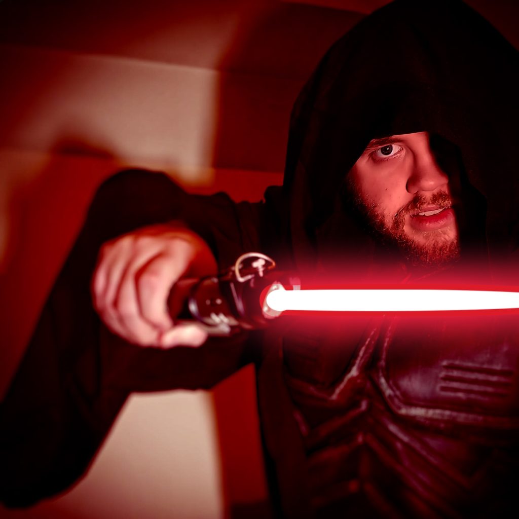 Profile of Brock in Sith cosplay